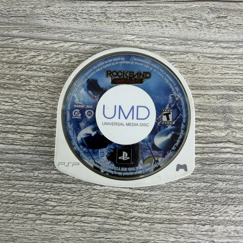 Rock Band Unplugged Sony PSP 2009 Disc Only